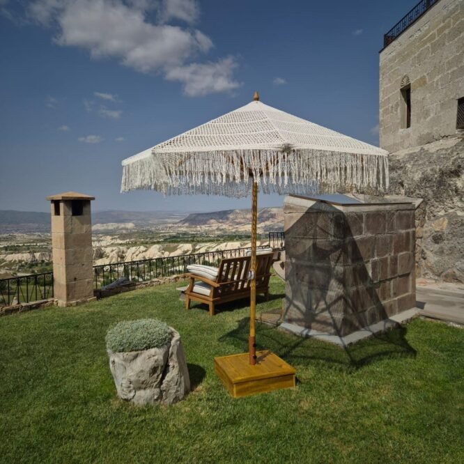 Ahşap Bahçe,Kafe,Otel,Sahil Şemsiyesi ,Makrome Şemsiye